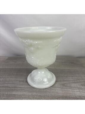 Vintage E.O. Brody Co. Milk Glass Pedestal Vase - Model M4300